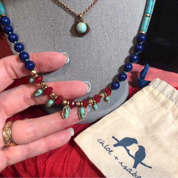 Chloe & Isabel Positano Convertible Turquoise Necklace And Earrings. - Picture 3 of 5